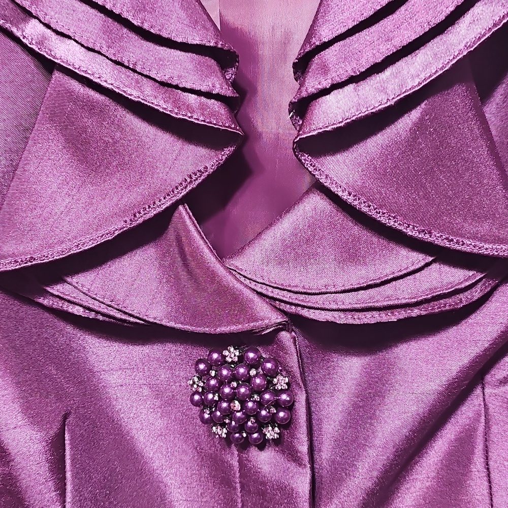 John Meyer Collection Stylish Purple Church Blazer Size 10 - Picture 3 of 7